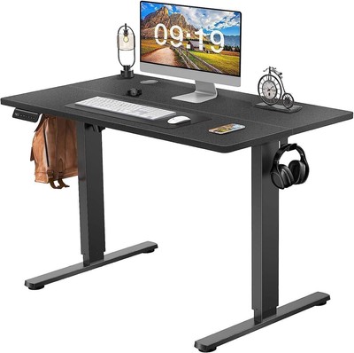 Electric Height Adjustable Standing Desk,Sit to Stand Ergonomic Computer Desk,Bl