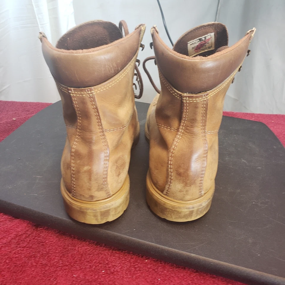 Red Wing Factor Mens Brown High Boot Size 9.5D Lined Made In USA - Image 3 of 4