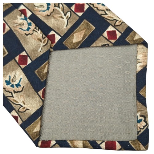 Vintage Givenchy Monsieur Tie Floral Geometric Diamond Rectangle Flower 57"x4" - Picture 4 of 8