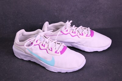 Nike Sneaker Explore Strada Damen Sportschuhe Gr. 38,5 weiß lila türkis BS507