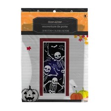 Halloween Themed Door Cover Poster Decoration 30" x 72" inches - Silly Skeletons