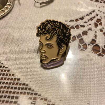 Vintage Prince Purple Rain Enamel Lapel Pin
