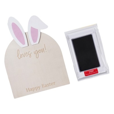 Baby First Footprint Art Wooden Birth Card Souvenir for Nursery Decorations