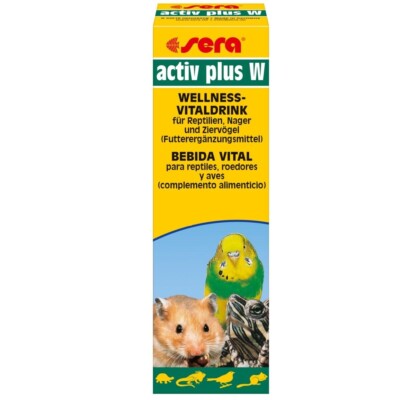 Sera activ plus W 50ml - Wellness Vitaldrink für Reptilien Nager Vögel