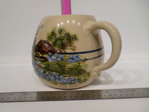 Vintage Marshall Pottery Pitcher Signed Sr Potter Landrence Houston Hand Painted - Picture 2 of 9