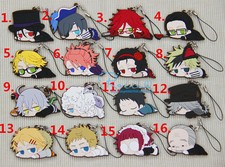 Kuroshitsuji Black Butler Rubber Strap Keychain Key Ring Charm Ciel Undertaker