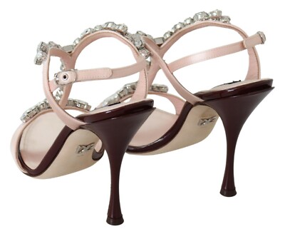 DOLCE & GABBANA Shoes Keira Pink Crystals Heels Sandals EU37