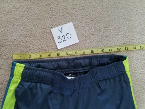 NIKE DRI-FIT Boys/Youth Size Large Jogger Pants Dark Blue & Neon Yellow - Picture 2 of 6