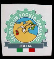 ADESIVO VESPA CLUB FOGGIA GARGANO 