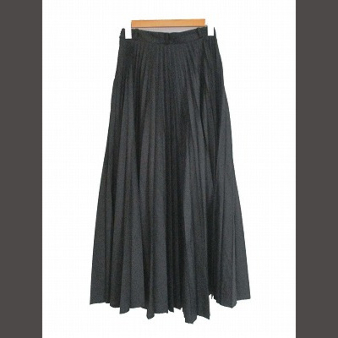 CLANE pleated skirt wrapped long black 1 Used | eBay 
