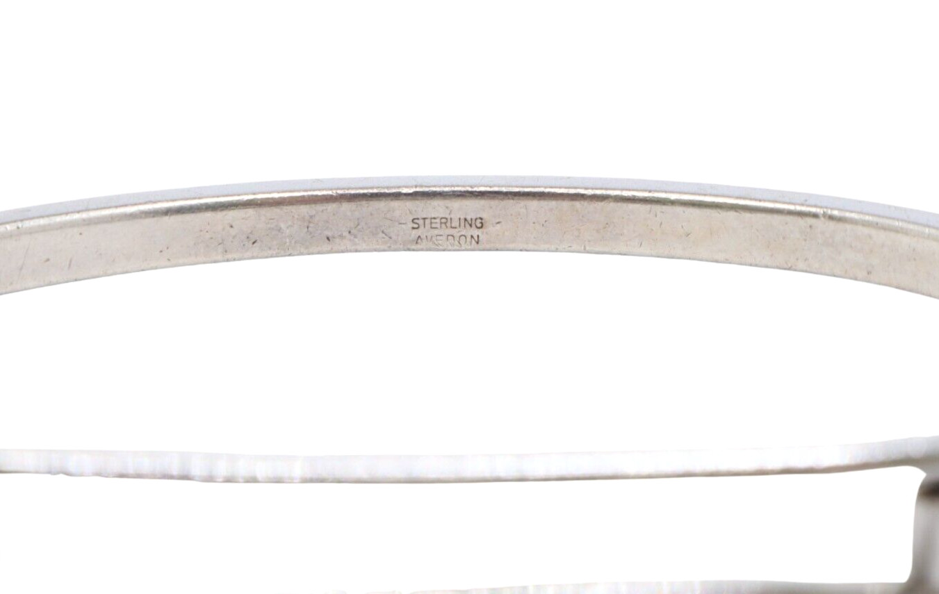 Sterling Silver Hook Bangle Bracelet - image 4