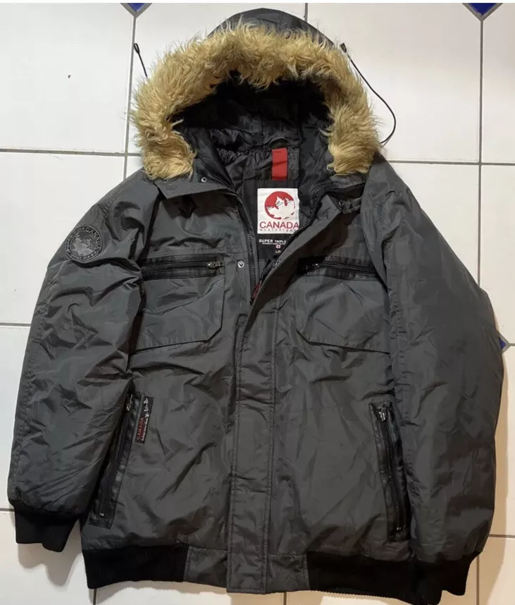 Canada Weather Gear Super Triple Goose Parka Black Coat Jacket Size L /  Large | eBay