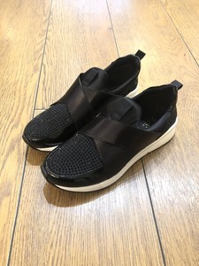 moda in pelle black trainers