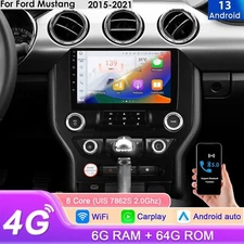 6+64G For Ford Mustang 2015-2021 Android 13 Carplay Car Radio GPS Stereo WiFi 4G