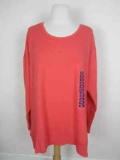 NWT 90 DEGREE by Reflex Luxe Sweatshirt Women's Passion Fruit Coral Small