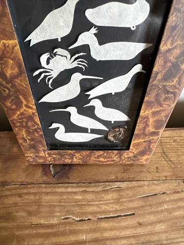 Vintage Alison Shriver Designs 1998 geschnittenes Papier Ente Küstenvogel Köder Krabbe Fisch Kunst - Bild 16 von 17