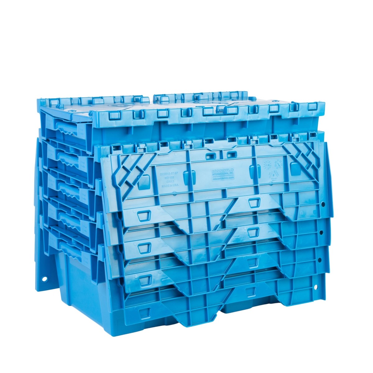 Hudson 19.6x11.6x7.3” (3.7 Gal, 5 Pack) Storage Tote with Hinged