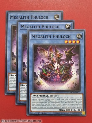 Yugioh Megalith Deck Core Set 9 card DOOD Notrah Plura Phuloch Anastasis  Ritual