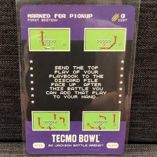 2026 Bo Jackson Battle Arena Tecmo Bowl Marked For Pickup #PL22 SP Plays