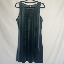 Old Navy Womens Velvet Dress Sleeveless Green Sz L