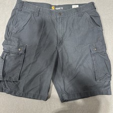 2/Carhartt Mens Flex Relaxed Fit Cargo Shorts Gray  Green Size 40