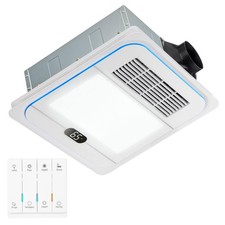 13.8 IN Bathroom Exhaust Fan with Light and Heater 1800W, 4 in 1 220 CFM Bath...