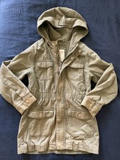 Cat and Jack Girls'Jacket Green Size M 7-8 Long Sleeve Full Zip Hooded w/Pockets