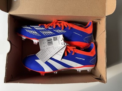 Adidas Herren Blau & Weiß Predator 24 Pro FG Fußballschuhe UK 8 NEU