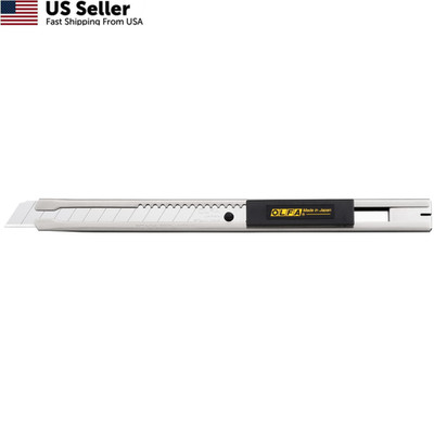 OLFA 9mm Stainless-Steel Utility Knife (SVR-2) - 9mm, Stainless Steel