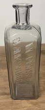 Rare M. Frost & Co. Medicine Bottle Clarksburg WV 9.5” Tall Antique Bubbles
