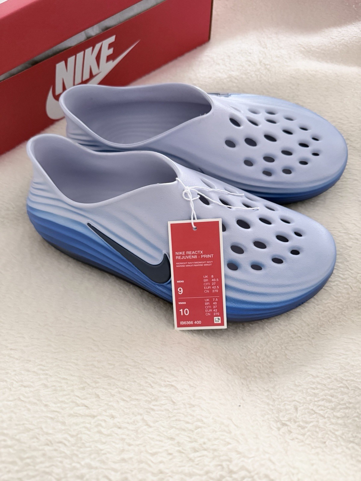 Nike ReactX Rejuven8 Midnight Navy Comet Blue IB6366-400 Größe 9M  42,5/ 10W 42