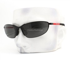 Prada Linea Rossa Sunglasses SPS 55Z 1BO-06F Matte Black Rubber w/case NWT