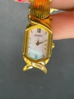 Vintage Seiko 2E20-7389 Gold Tone Stainless Steel Quartz Wristwatch 0.54"