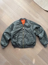 Vintage Boeing Rothco MA-1 Flight Bomber Jacket Military Jacket XL - Sage Green