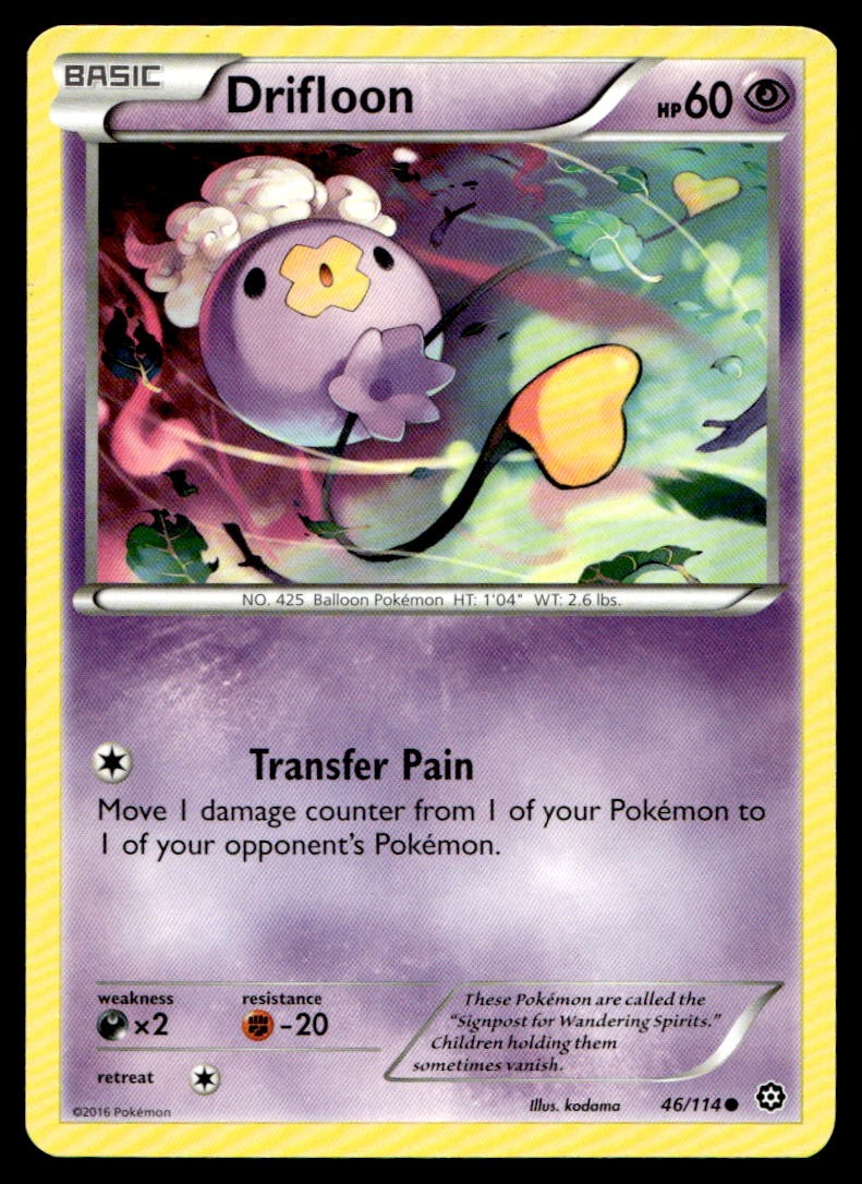 Drifloon 46/114 Common Steam Siege Pokemon Near Mint