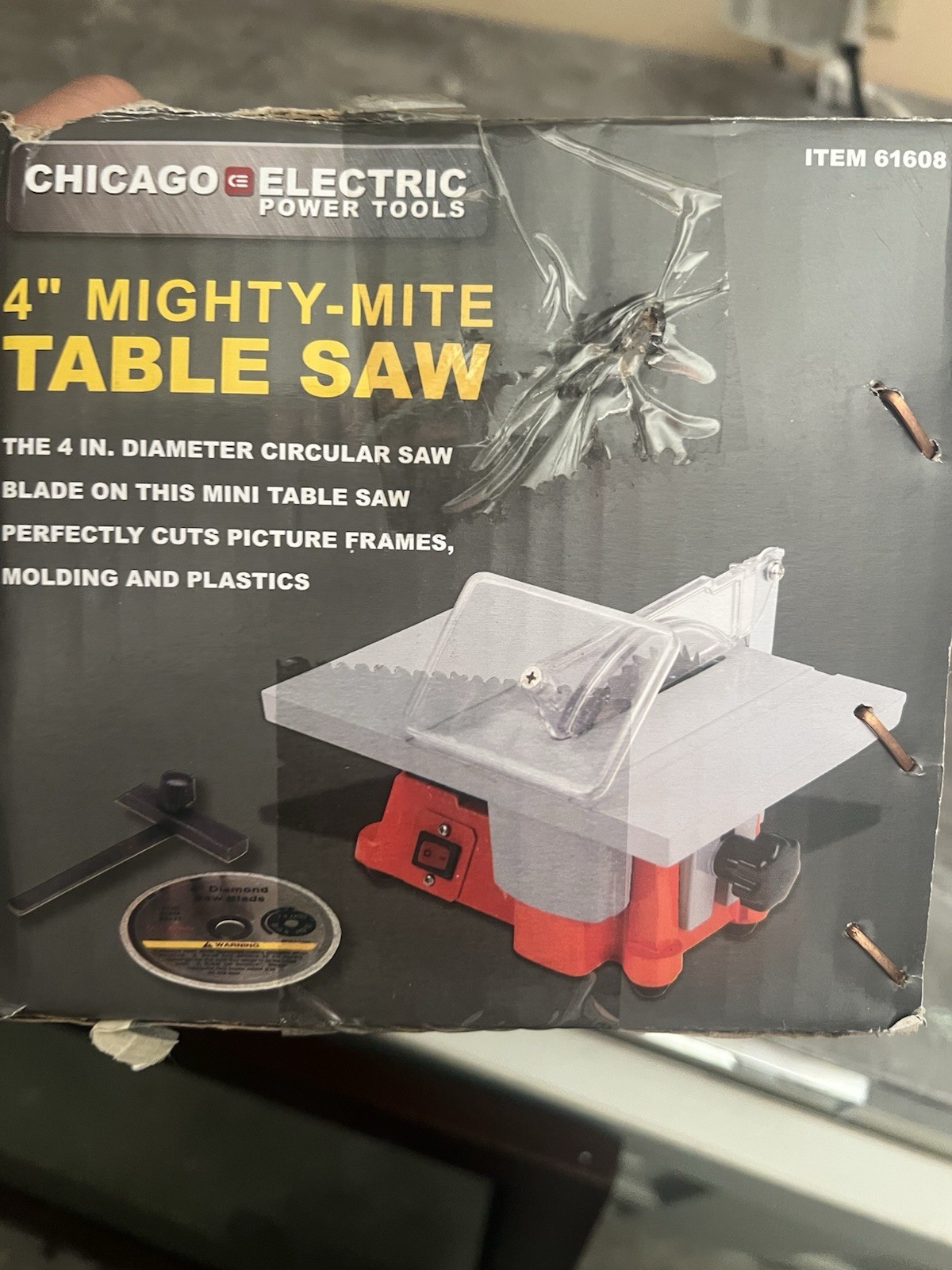 Chicago Electric Mighty-Mite 4" Table Saw, 14,000 RPM, 1/2"