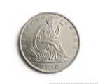 1848 O New Orleans Seated Liberty Half Dollar Silver Dollar American Coin