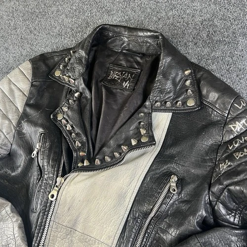 Mike Ryan 1/1 Custom Leather Moto Jacket Legendary Love Hand Painted Artwear - product listing photo
