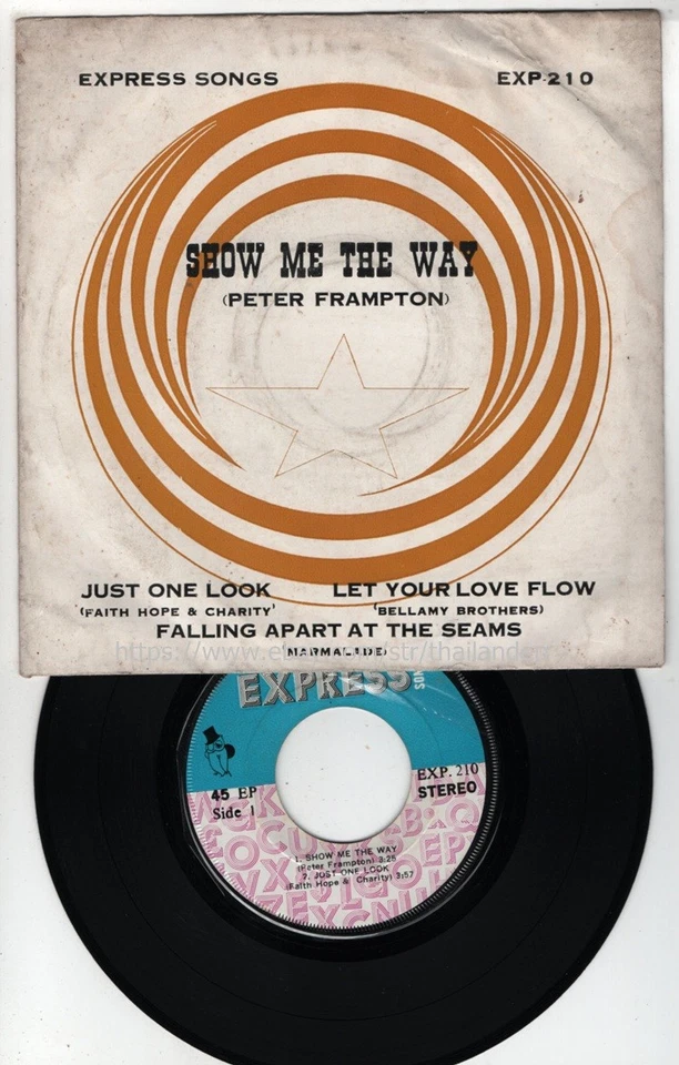 PETER FRAMPTON / BELLAMY BROTHERS /MARMALADE  THAI 7" THAILAND 45RPM - Image 2 of 3