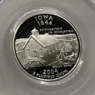 2004-S Iowa State Silver Proof Washington Quarter 25C - PCGS PR69DCAM Flag Label