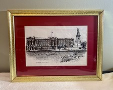 VTG Matted & Framed Lithograph - Buckingham Palace London, by Ron Marsden.