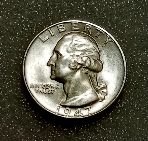 🟅 BU 1947-D 90% Silver Wash. Quarter 25¢ - 79-Year-Old Coin
