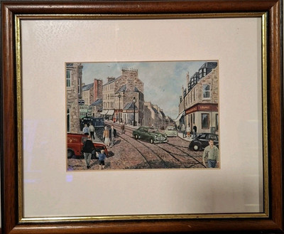 The 'Hilltown' Clock, Bowbridge Bar, Dundee, Street Scene, (27cm × 32cm) VGC NDD