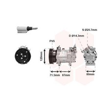 1x Kompressor, Klimaanlage VAN WEZEL 4300K281 passend für RENAULT