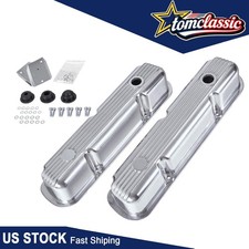 Polished Finned Aluminum Valve Covers Fits Chrysler 318 340 360 Small Block Polished Finned Aluminum Valve Covers Fits Chrysler 318 340 360 Small Block