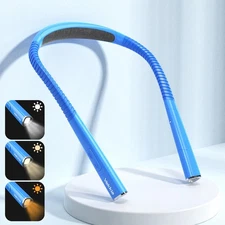 Vekkia LED Neck Reading Light, Rechargeable, Book Light, 3 Color, 5 Brightness