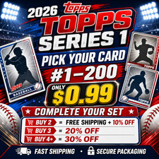 2026 Topps Series 1 MLB Pick Your Card #1-200 Base RC Complete Your Set