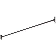 Signature Hardware 466736 48" Straight Brass Shower Rod - Matte Black