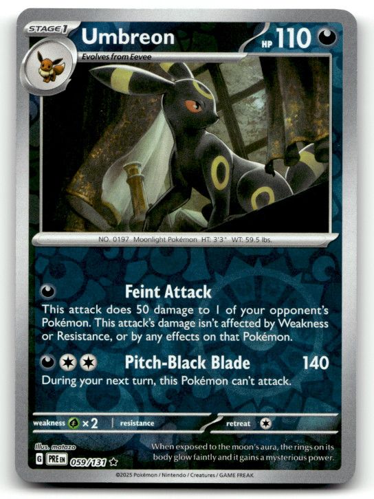 Umbreon 059/131 Reverse Holo Rare SV: Prismatic Evolutions LP