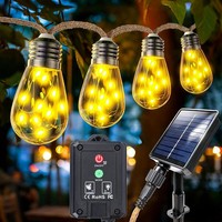 Solar Lichterkette AußEn 20 GlüHbirnen IP65 Wetterfest Warmweiß 8 Modi